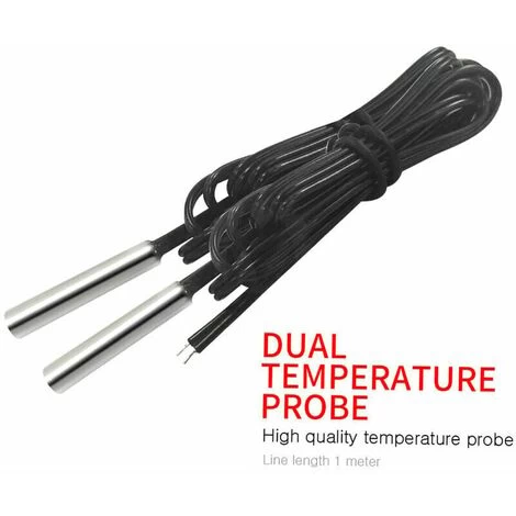 Dual Digital Display Thermostat Temperature Controller With Dual NTC Probe Relay Output, DC 24V - DC 24V - Image 5