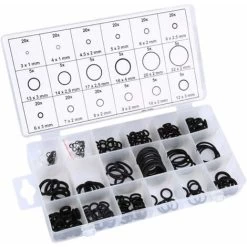 LITZEE O-Ring Seal 225 Pieces O-Ring Seal Assortment Set Rubber Washers Kit Sealing Rings For Personal And Professional Workshops, Garage And Plumbing Services 18 Sizes