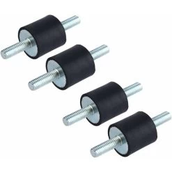 LITZEE 4pcs Anti-vibration Rubber Isolator Mount Anti-vibration Isolator Brackets M6 20 X 20 Mounts Damper With Screws