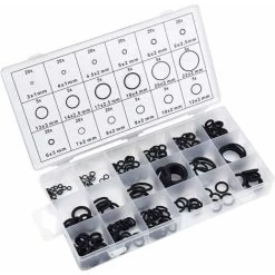 LITZEE O-Ring Seal 225 Pieces Rubber O-Rings, 18 Sizes O-Ring Kit Assortment O-ring Seals For Automotive Plumbing General Repair, Black