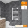 Bathroom Heated Towel Rail Radiator Straight White Ladder Warmer 1200x600mm