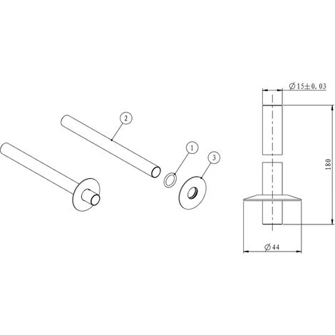 180mm Radiator Valve Pipes And Collars Easy Fit Packs Plumbing Tubes Black Nickel - Image 2