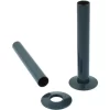 180mm Radiator Valve Pipes And Collars Easy Fit Packs Plumbing Tubes Brass Anthracite
