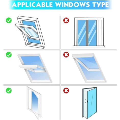 Air Conditioner Caulking Kit - Window Seal For Mobile Air Conditioners And Tumble Dryers - Air Exchange Protection With Zipper For Window Up To 460CM - Image 2