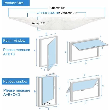 300cm Air Conditioner Window Caulking Kit Air Conditioner Window Seal Window Caulking Cloth For All Portable Air Conditioner And Dryer Easy Installation With Instructions - Image 5