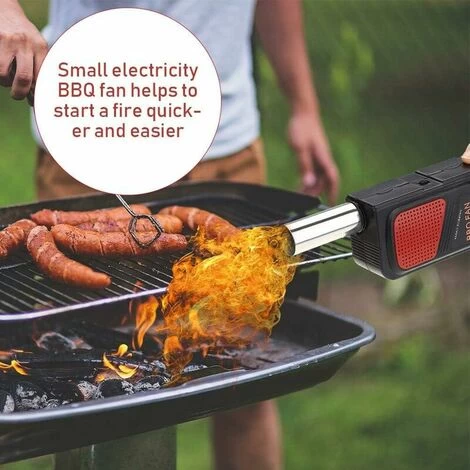 BBQ Air Blower - Portable Grill Blower Portable Electric BBQ Fan For Outdoor Camping Picnic BBQ Cooking Tool - Image 4