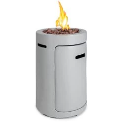 Blumfeldt Crete Gas Fireplace 13 KW Liquid Gas Stainless Steel