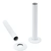 White 2x 15mm Radiator Valve Pipes And Collars Easy Fit Packs Plumbing Tubes