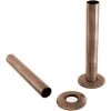 180mm Radiator Valve Pipes And Collars Easy Fit Packs Plumbing Tubes Brass AntIque Copper