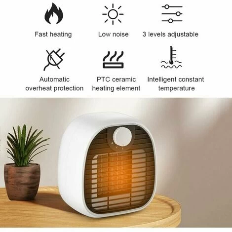 Fan Heater Bathroom Wall Mounted Power Adjustable Open Window Detector (White) - Image 3