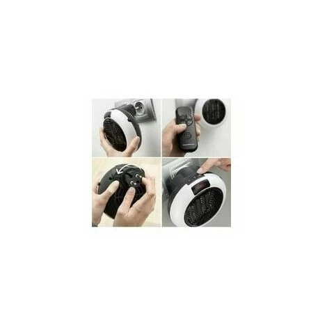 Electric Wall-Mounted Fan Heater - Wall Socket Heating With Thermostat And Timer - Socket Heating With Remote Control, Living Room, Bedroom, Office - Ceramic - 600W - White - Image 4