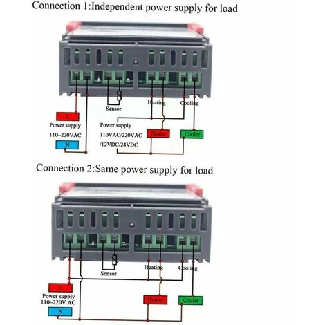 Digital Display Humidity And Temperature Controller With Built-in Sensor Probe Relay Output, 110-220V - 110-220V - Image 3