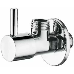 With Handle Angle Faucet (1/2) For Kitchen And Bathroom Chrome) Regulating Stop Valve For Kitchen And Bathroom Chrome