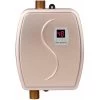 Electric Tankless Water Heater, 220V 3000W Mini Instant Water Heater With Built-in Temperature Sensor Touch Button For Bathroom Shower (EU)(Gold)