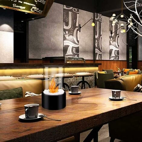 Portable Bioethanol Tabletop Fireplace, Cross Circle Ethanol Fireplace - Image 3