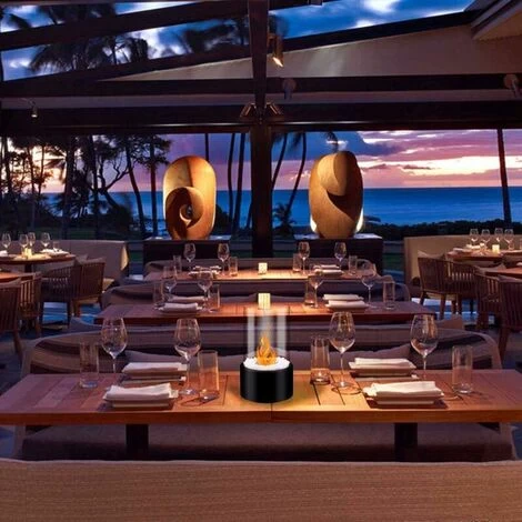 Portable Bioethanol Tabletop Fireplace, Cross Circle Ethanol Fireplace - Image 4