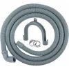 2.50 M Drainage Hose For Washing Machines And Dishwashers, Including Support And Clamping Collars, Elbow