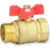 1 Inch Brass Ball Valve With Red Butterfly Handle - Male/female Full Bore DN25 PN16