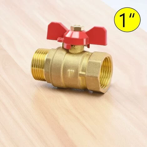 1 Inch Brass Ball Valve With Red Butterfly Handle - Male/female Full Bore DN25 PN16 - Image 5