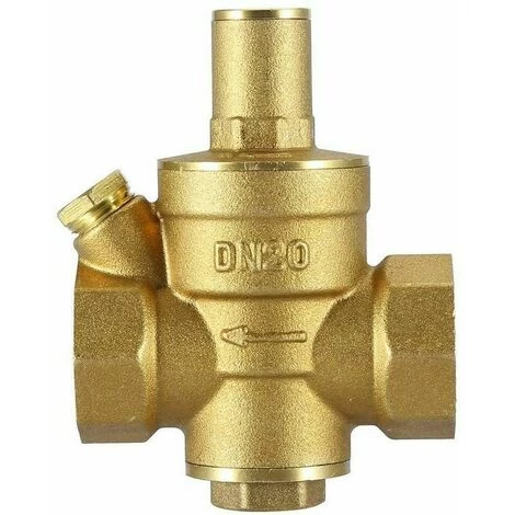 DN20 Brass Adjustable Water Pressure Reducing Regulator Water Pressure Reducing Valve 3/4" 1.6MPa,