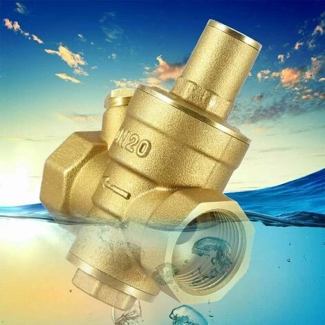 DN20 Brass Adjustable Water Pressure Reducing Regulator Water Pressure Reducing Valve 3/4" 1.6MPa, - Image 3