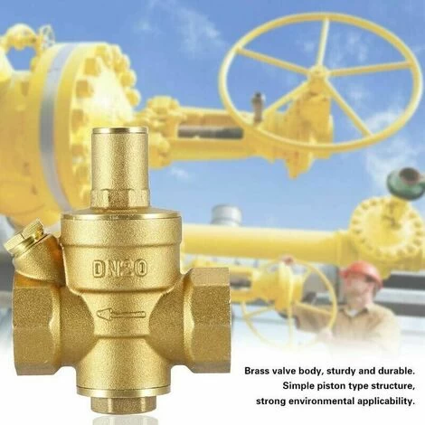 DN20 Brass Adjustable Water Pressure Reducing Regulator Water Pressure Reducing Valve 3/4" 1.6MPa, - Image 4