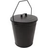 JVL Charnwood Fireside Lidded Coal Bucket Log Holder With Handles