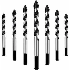 7 Pieces Drill Bit Set For Tiles, Glass, Concrete, Stone, Brick, Tiles, Ceramics And Mirrors (3mm 4mm 5mm 6mm 8mm 10mm 12mm)