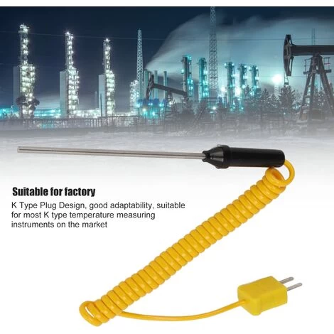 K Type Surface Thermocouple Sensor Probe Handheld Thermal Probe With Insulated Handle For Temperature Testing(Temperature Probe Thermocouple) - Image 4