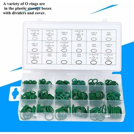 270 Pcs Rubber Piston Ring Rubber O Ring Assortment Kits O Ring High Temperature Resistant Sealing Buna-N Rubber Ring Assortment Kit For Professional Plumbing Automotive Mechanic Repairs - Image 3