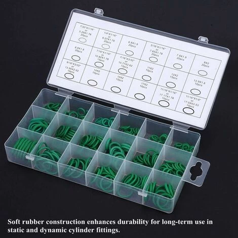 270 Pcs Rubber Piston Ring Rubber O Ring Assortment Kits O Ring High Temperature Resistant Sealing Buna-N Rubber Ring Assortment Kit For Professional Plumbing Automotive Mechanic Repairs - Image 5