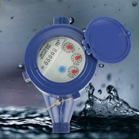 Snow-Cold Water Meter, DN15 Nylon Cold Water Meters, High Quality Wet Table Measuring Tool With Protective Cover For Home Garden Use (Blue) - Image 3
