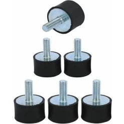 Rose Rubber Isolator Mounts Anti-vibration Damper Screws Anti-vibration Rubber Coils For Boat Car (Size: M6) - 10pcs