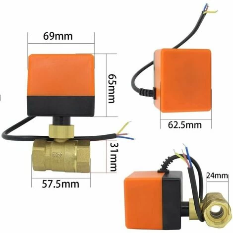 AC220V AC24V DC12V Motorized 2 Way Valve - 2 Way Motorized Ball Valve DN15 DN20 DN25 DN32 DN40 DN50 (AC220V DN20) - Image 4