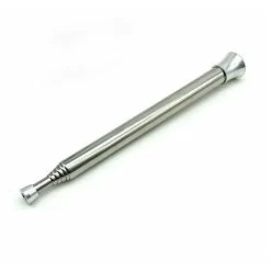 Stainless Steel Straw Bellows - Set Of 2 - Collapsible Telescopic Blow Tube Ergonomic Stainless Steel Nozzle Velvet Bag For Fire Starter Survival Kit Camping Hiking Fireplace Starter