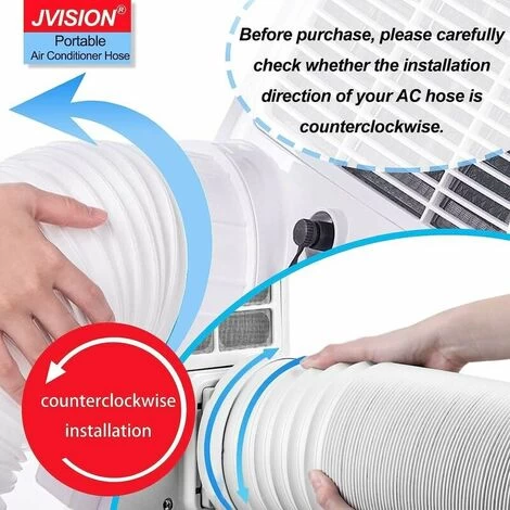 Mobile Air Conditioner Drain Hose, Flexible PVC Drain Hose For Mobile Air Conditioner (White Left Rotation Direction Ø13cm300cm) - Image 3