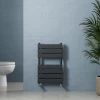 DuraTherm Flat Panel Heated Towel Rail Anthracite - 650mm X 400mm