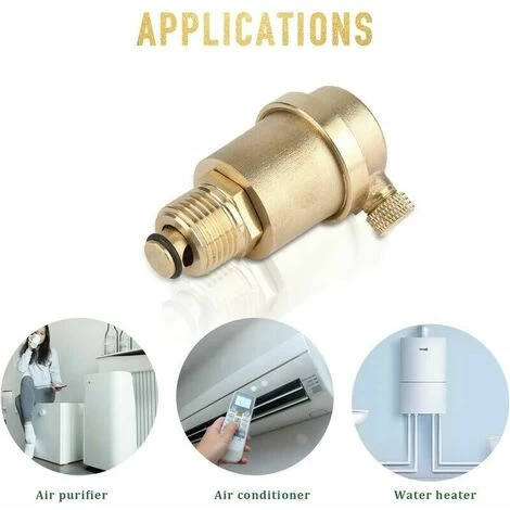 Set Of 2 Brass DN15 Automatic Drain Valves With Pressure Relief Valve For Solar Water Heater - Image 3